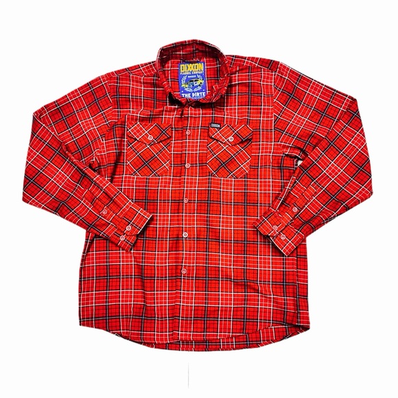 Dixxon- Men’s “Dirte” Red&Blue casual Flannel, L - Picture 2 of 10